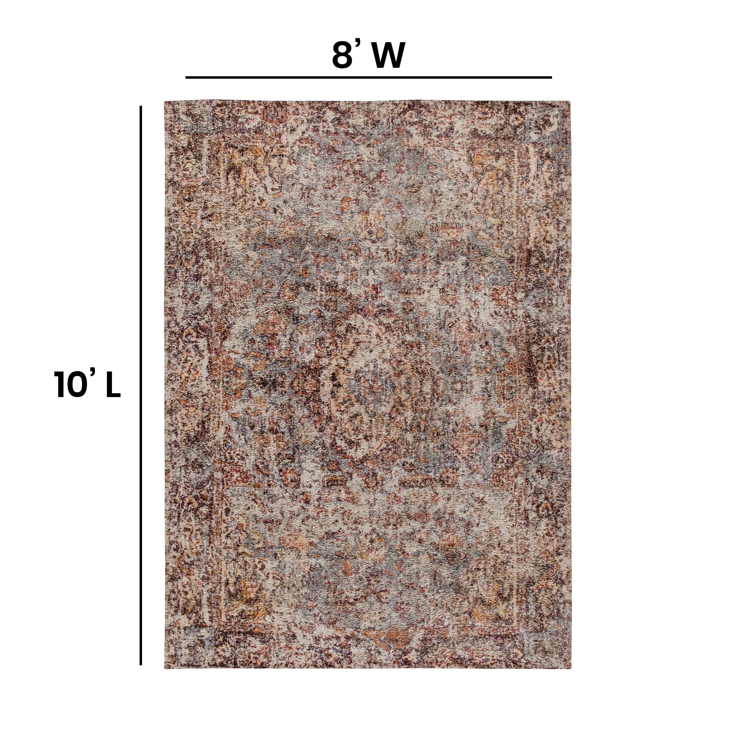 Katherine Artisan Old English Style Traditional Rug - 8' x 10' - Red
