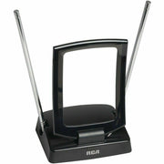 RCA Amplified Indoor FM and HDTV Antenna, FREE SIGNAL FINDER 40 Mile - Black