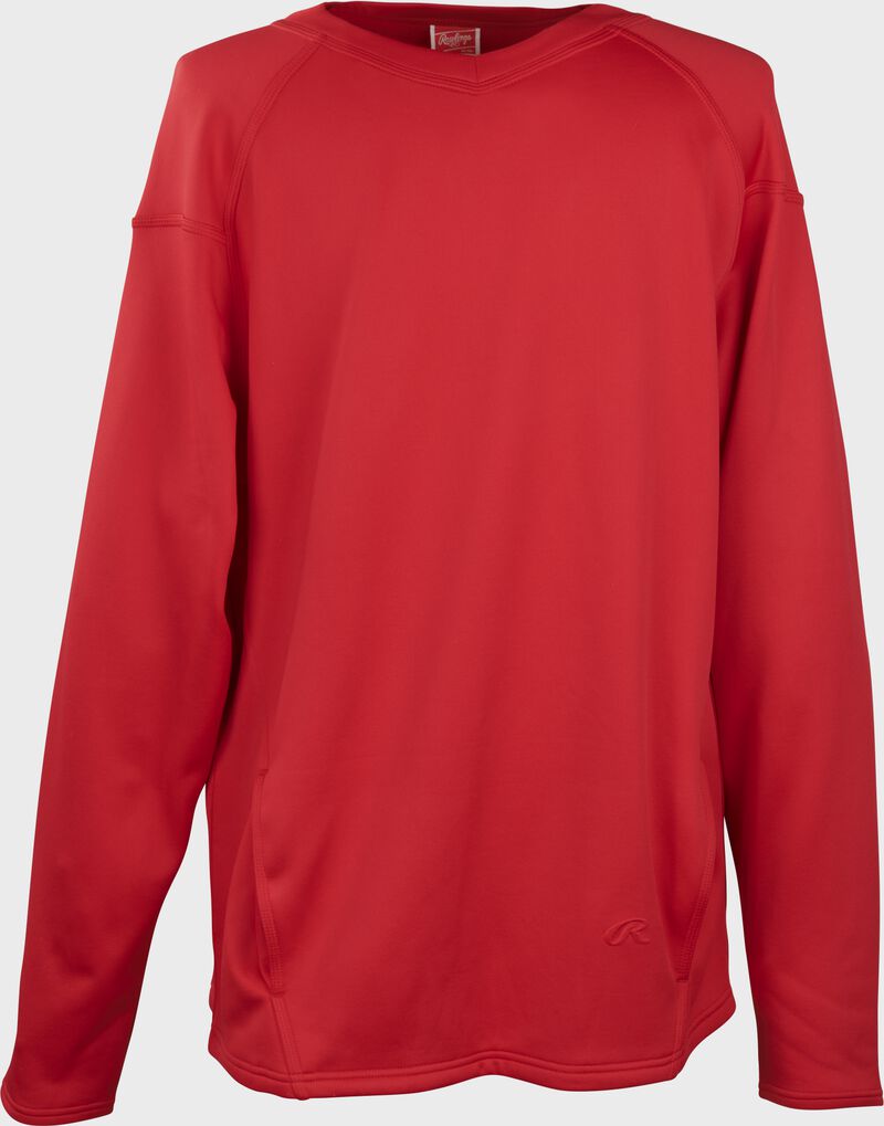 Rawlings Adult Performance Dugout Fleece Pullover - 3Xl - Scarlet