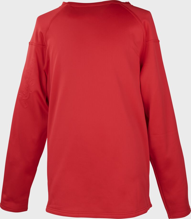 Rawlings Adult Performance Dugout Fleece Pullover - Medium - Scarlet