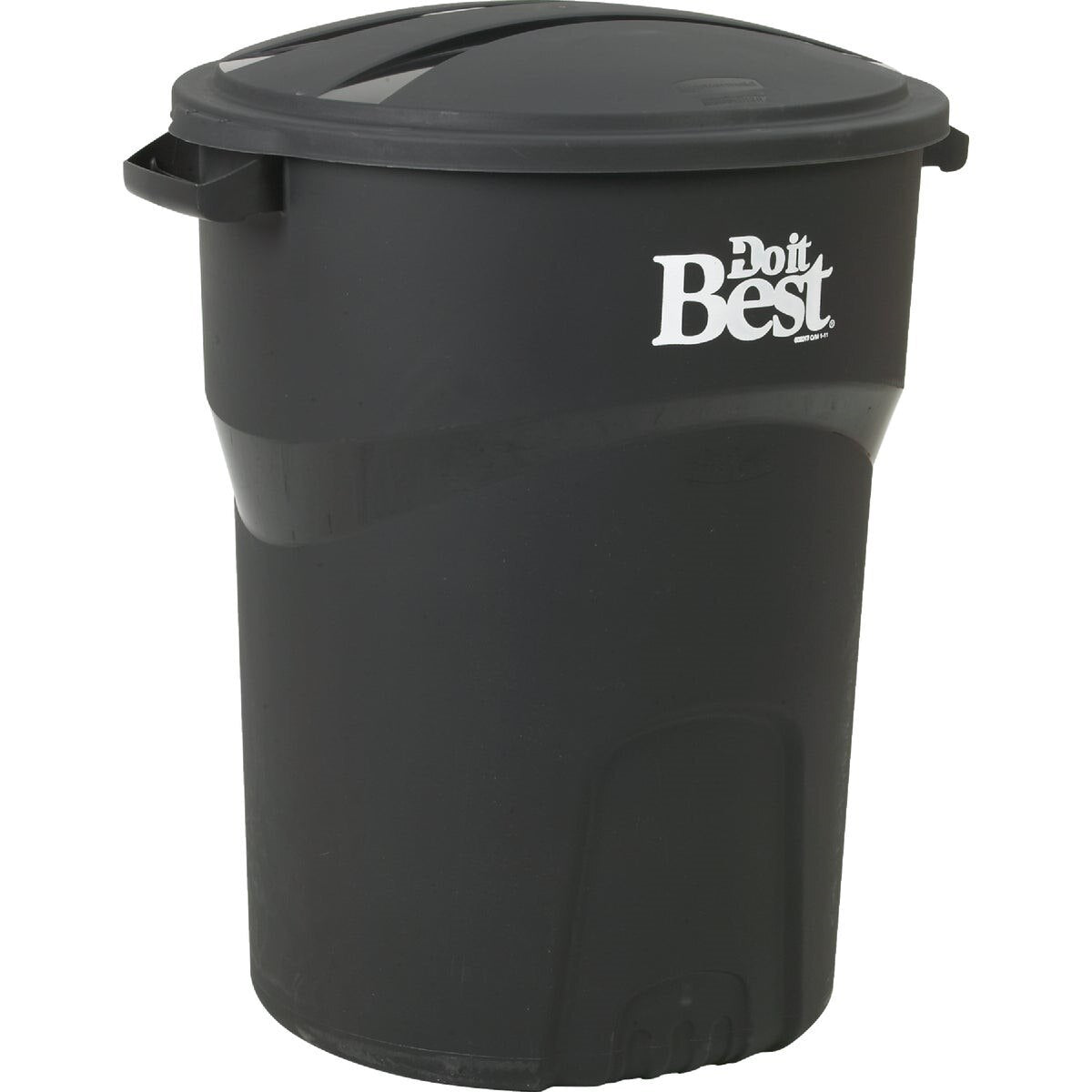 Roughneck 32 Gal. Black Trash Can with Lid