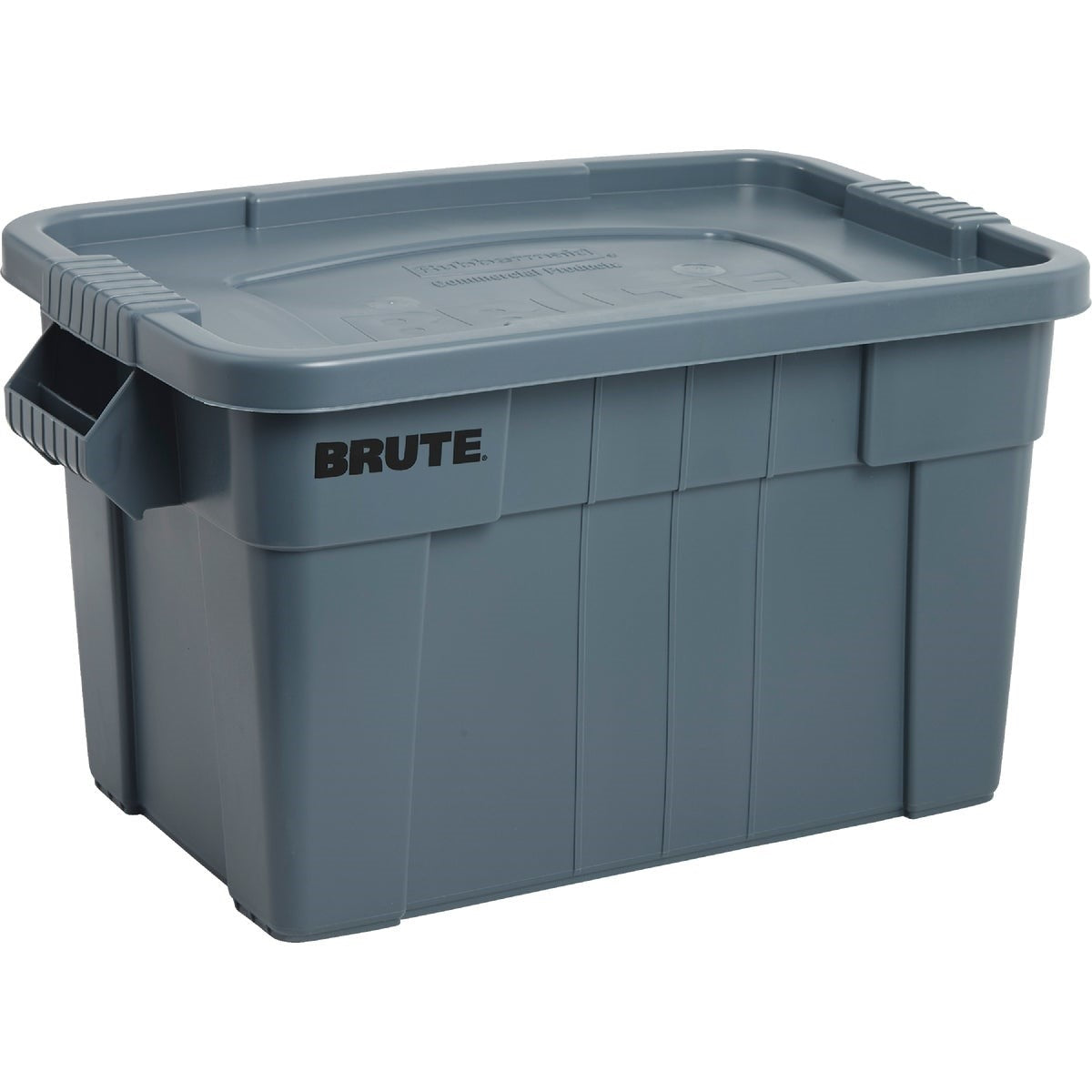 9S3100GRAY Rubbermaid BRUTE Tote W/ Lid,20 Gallon,27-7/8"x17-3/8"x15-1/8"