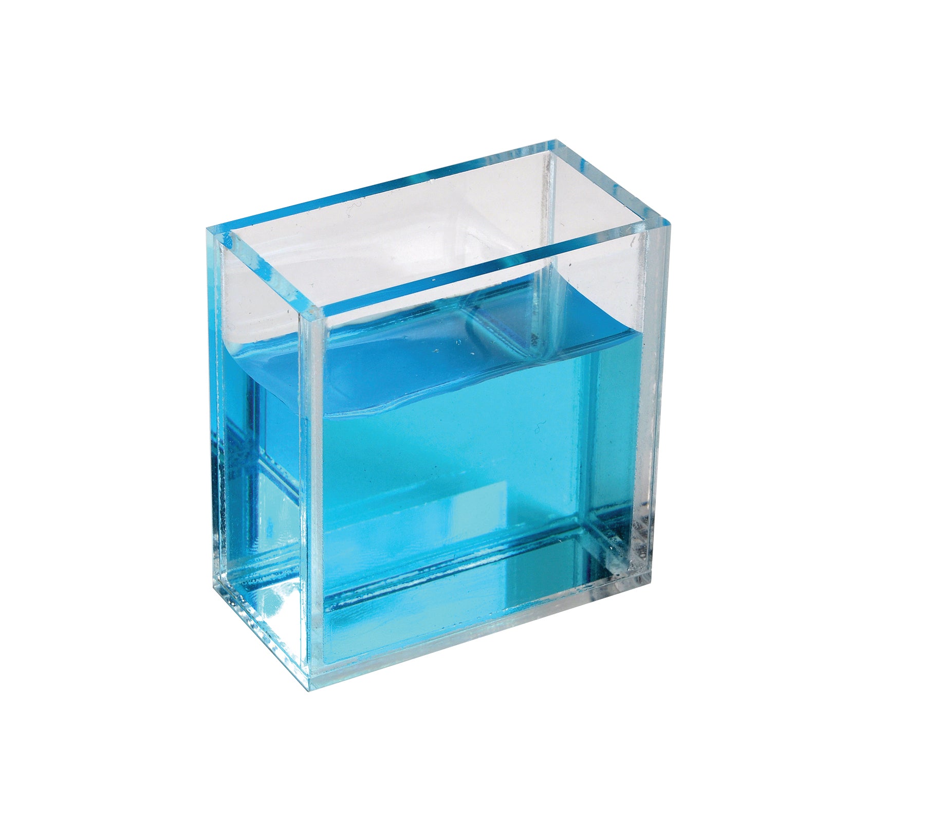 United Scientific® Rectangular Refraction Cell, Acrylic, 6cm X 3cm X 6.2cm High
