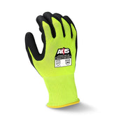 Work Glove, Cut Resistant, Foam Nitrile, High Viz, A4 Cut Level, Small