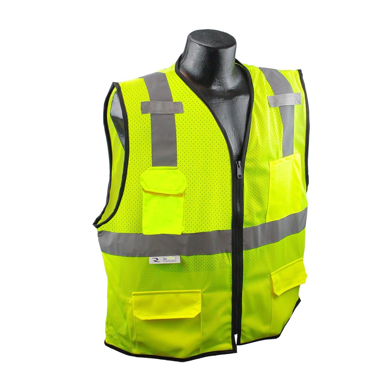 Radians SV7E Surveyor Class 2 Safety Vest, Color: Lime Green, Size: Large/Extra Large. Priced and sold by each.