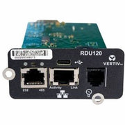 Vertiv - Liebert IntelliSlot RDU120 - Network Card, Remote Monitoring Adapter, RS-485, USB Port, UL2900-1 Cybersecurity - Black