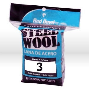 Steel Wool, Steel Wool-Coarse #3, 8 Pack