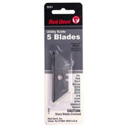 Utility Knife Razor blade 2-7/16” Steel, 5/card