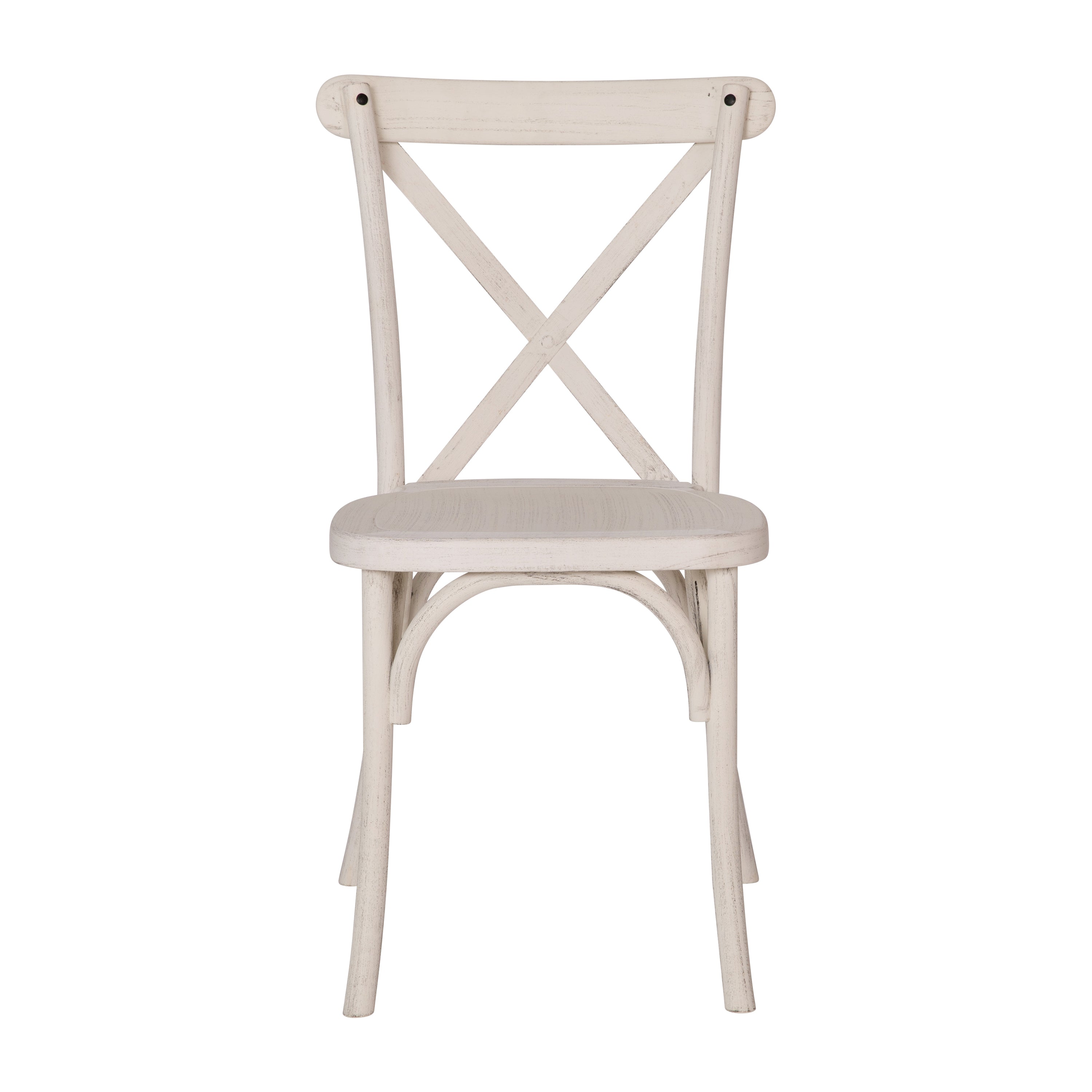 2-pack Advantage White Resin X-Back Chair