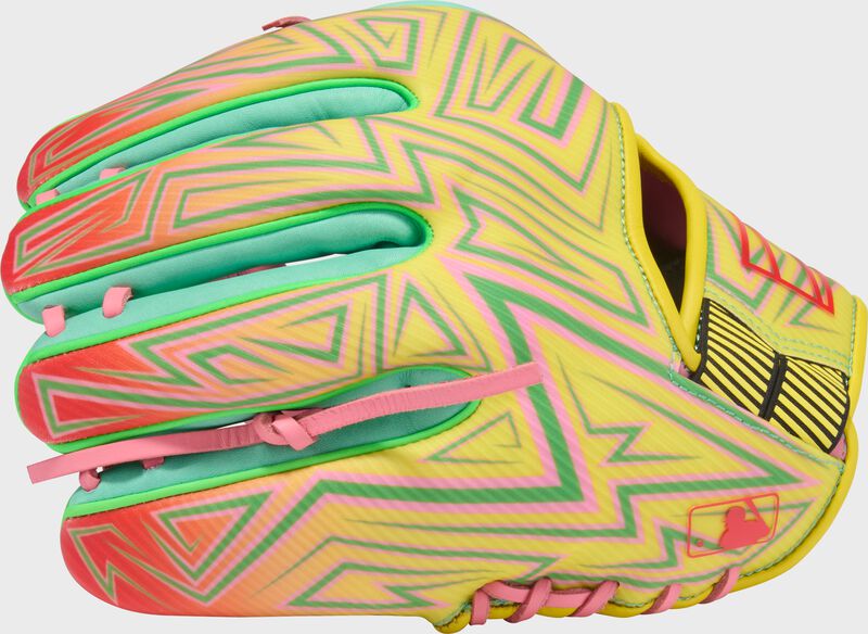 Rawlings Rev1X Series 11.5-Inch Baseball Glove - Right Hand Thrower - Pink/Yellow