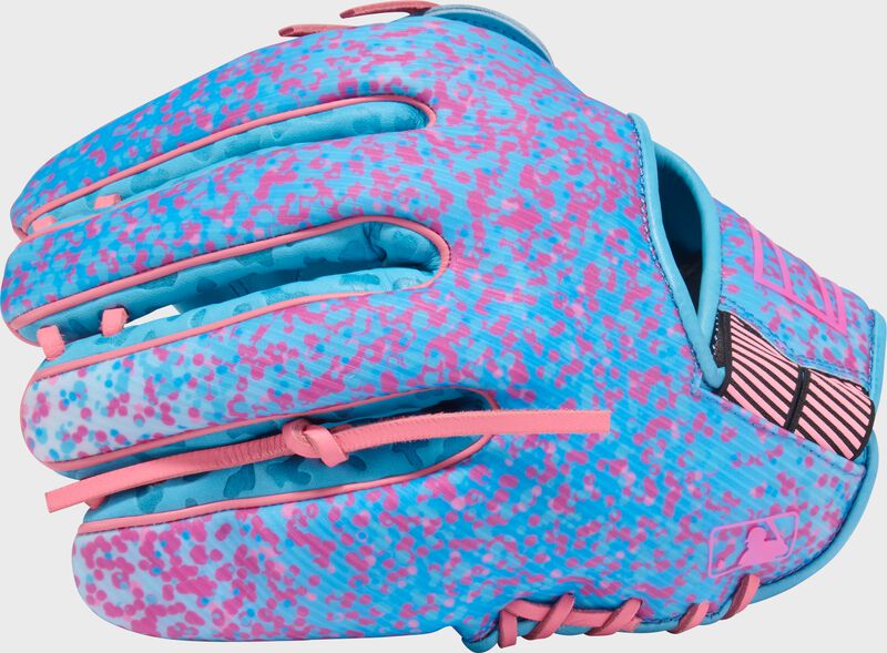 Rawlings Rev1X Series 11.75-Inch Baseball Glove - Left Hand Thrower - Columbia Blue/Pink