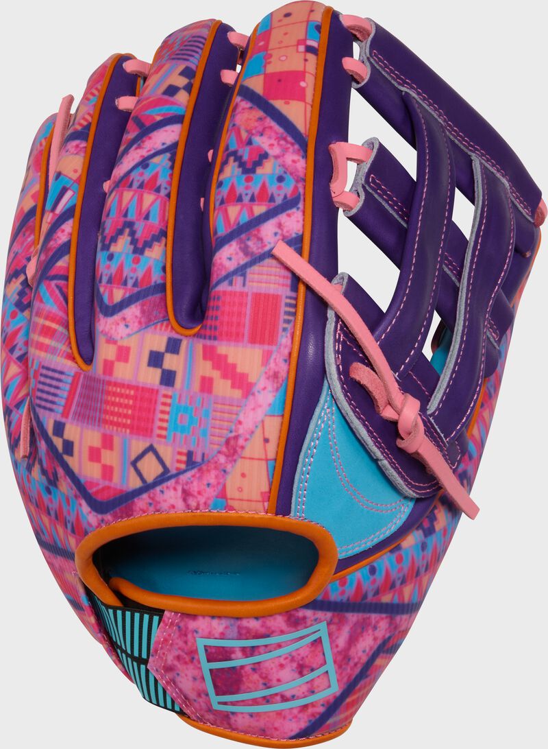 Rawlings Rev1X Series 12.75-Inch Baseball Glove - Right Hand Thrower - Columbia Blue/Purple