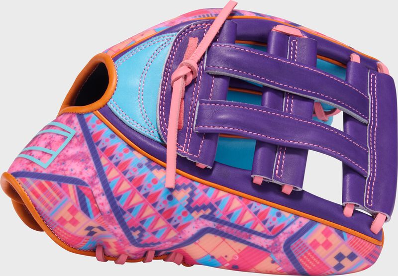 Rawlings Rev1X Series 12.75-Inch Baseball Glove - Right Hand Thrower - Columbia Blue/Purple
