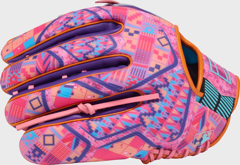 Rawlings Rev1X Series 12.75-Inch Baseball Glove - Left Hand Thrower - Columbia Blue/Purple