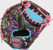 Rawlings Rev1X Series Catchers Mitt 34-Inch Baseball Glove - Right Hand Thrower - Columbia Blue/Black