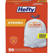 E84574 Hefty 13 Gal. Tall Kitchen White Trash Bag (90-Count)