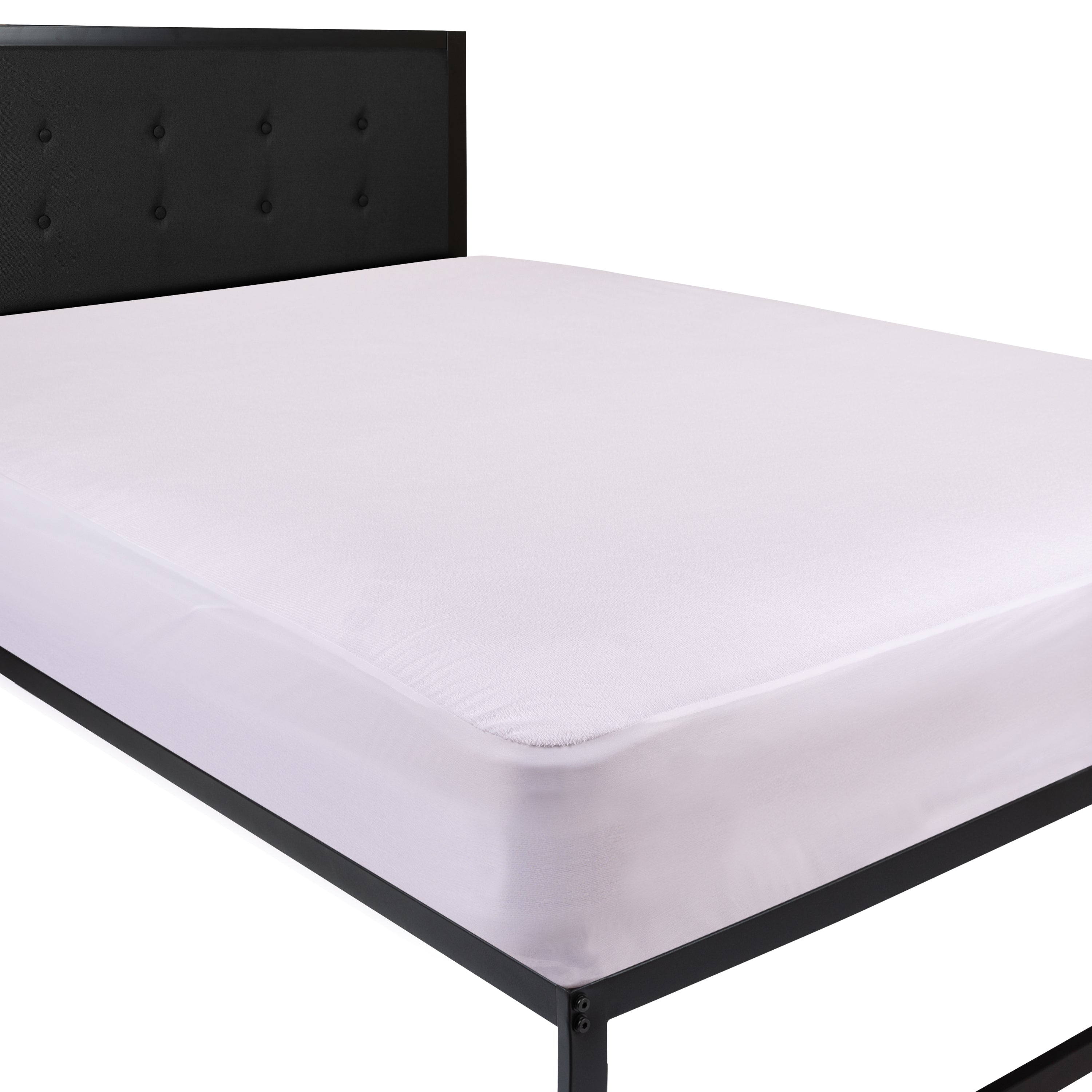 Capri Comfortable Sleep Premium Fitted 100% Waterproof-Hypoallergenic Vinyl Free Mattress Protector - Breathable Fabric Surface, Twin