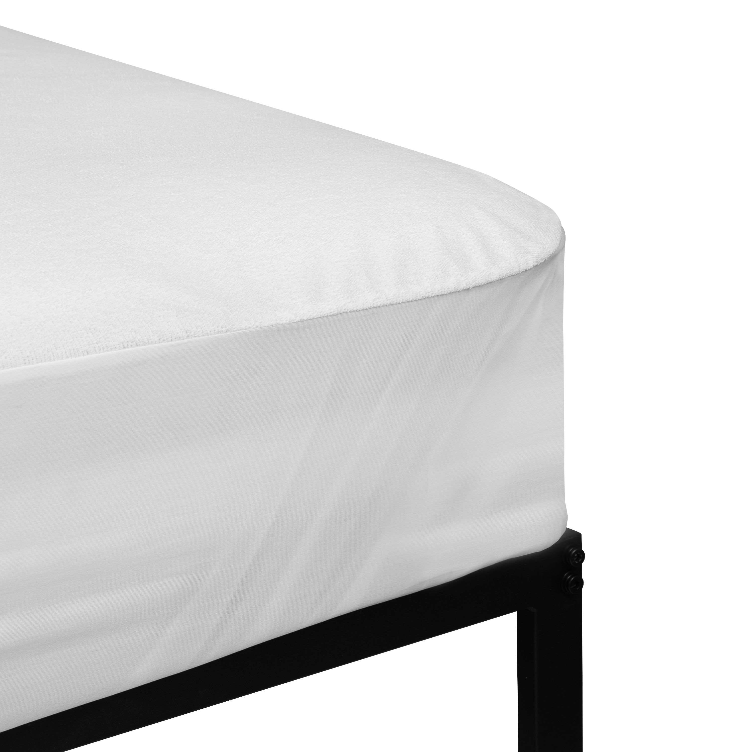 Capri Comfortable Sleep Premium Fitted 100% Waterproof-Hypoallergenic Vinyl Free Mattress Protector - Breathable Fabric Surface, Twin