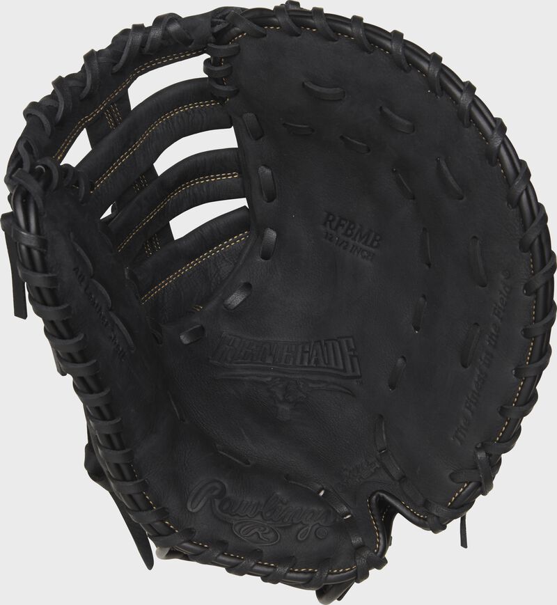 Rawlings Renegade Series First Base Mitt 12.5-Inch Baseball Glove - Left Hand Thrower - Black