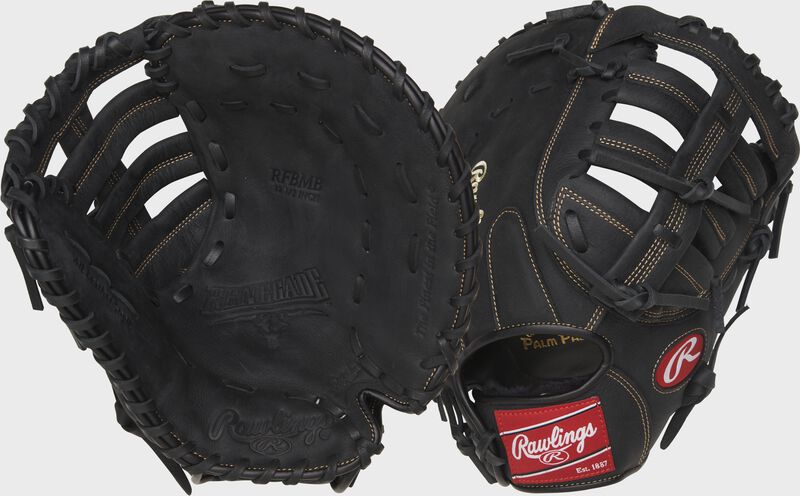 Rawlings Renegade Series First Base Mitt 12.5-Inch Baseball Glove - Left Hand Thrower - Black