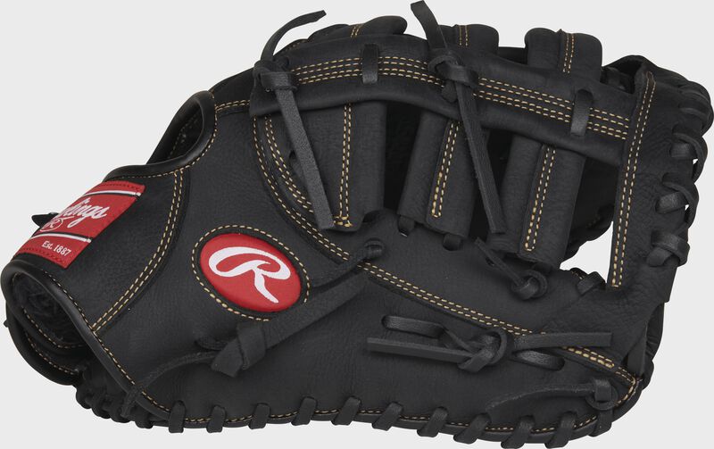 Rawlings Renegade Series First Base Mitt 12.5-Inch Baseball Glove - Left Hand Thrower - Black