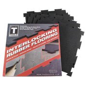 4 Piece Puzzle Mat, 19.7" Square, 7/16" Thick, Gray Speck