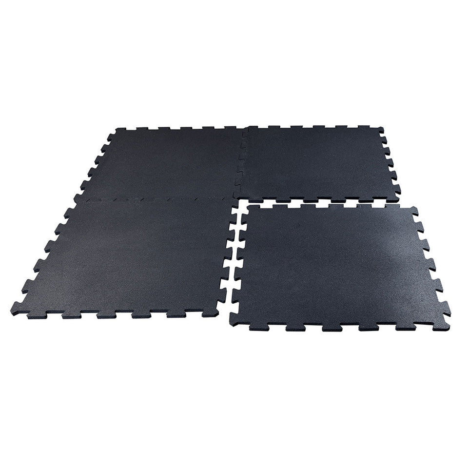 4 Piece Puzzle Mat, 19.7" Square, 7/16" Thick, Black