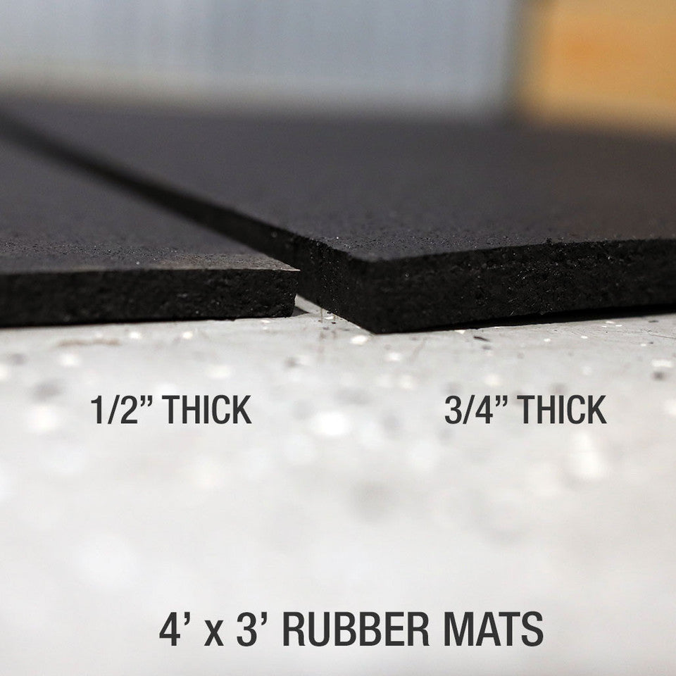 Rubber Equipment Mat 3'X4', 3/4" Thick