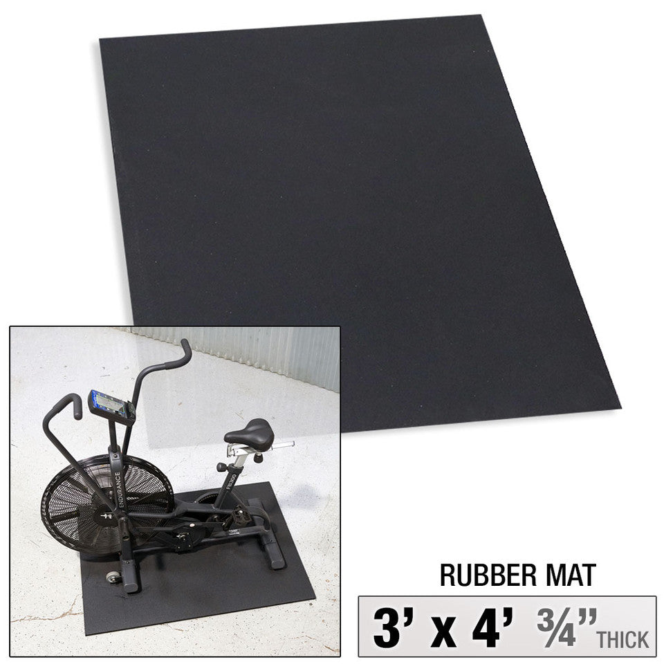 Rubber Equipment Mat 3'X4', 3/4" Thick