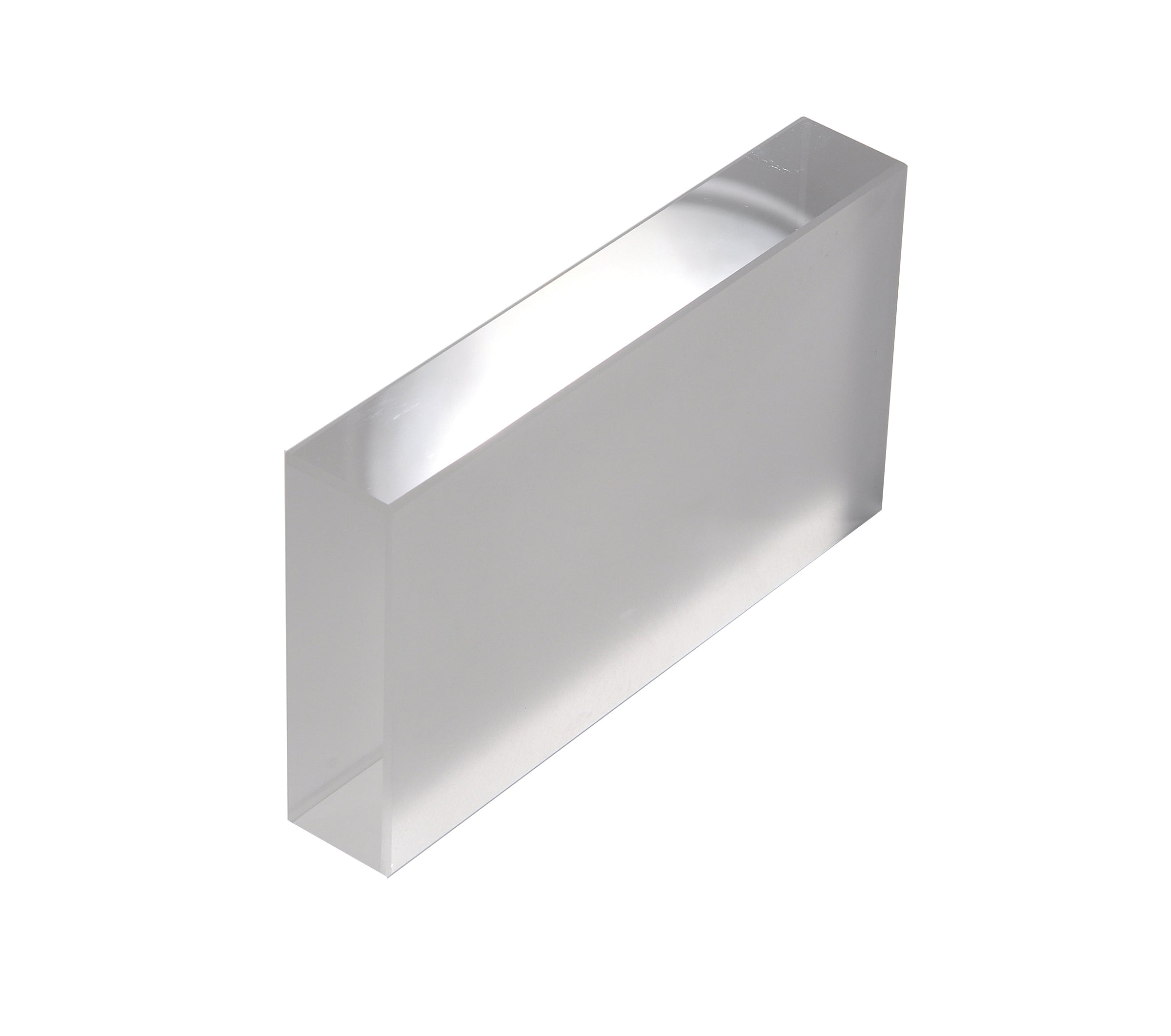 United Scientific® Glass Block With Two Frosted Sides, 114mm X 63mm X 19mm