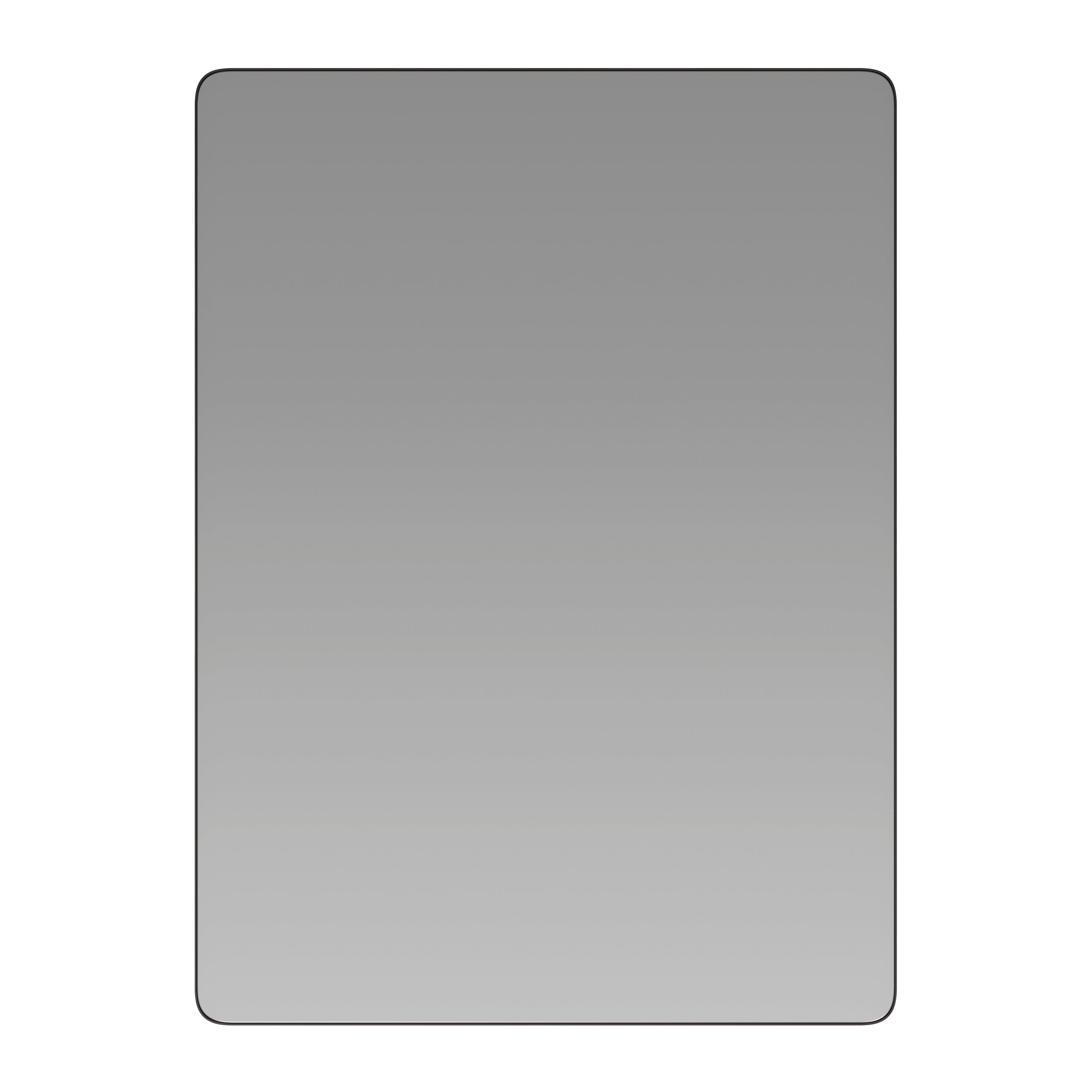 Susan 22" x 30" Decorative Wall Mirror - Rounded Corners, Bathroom & Living Room Glass Mirror Hangs Horizontal Or Vertical, Black