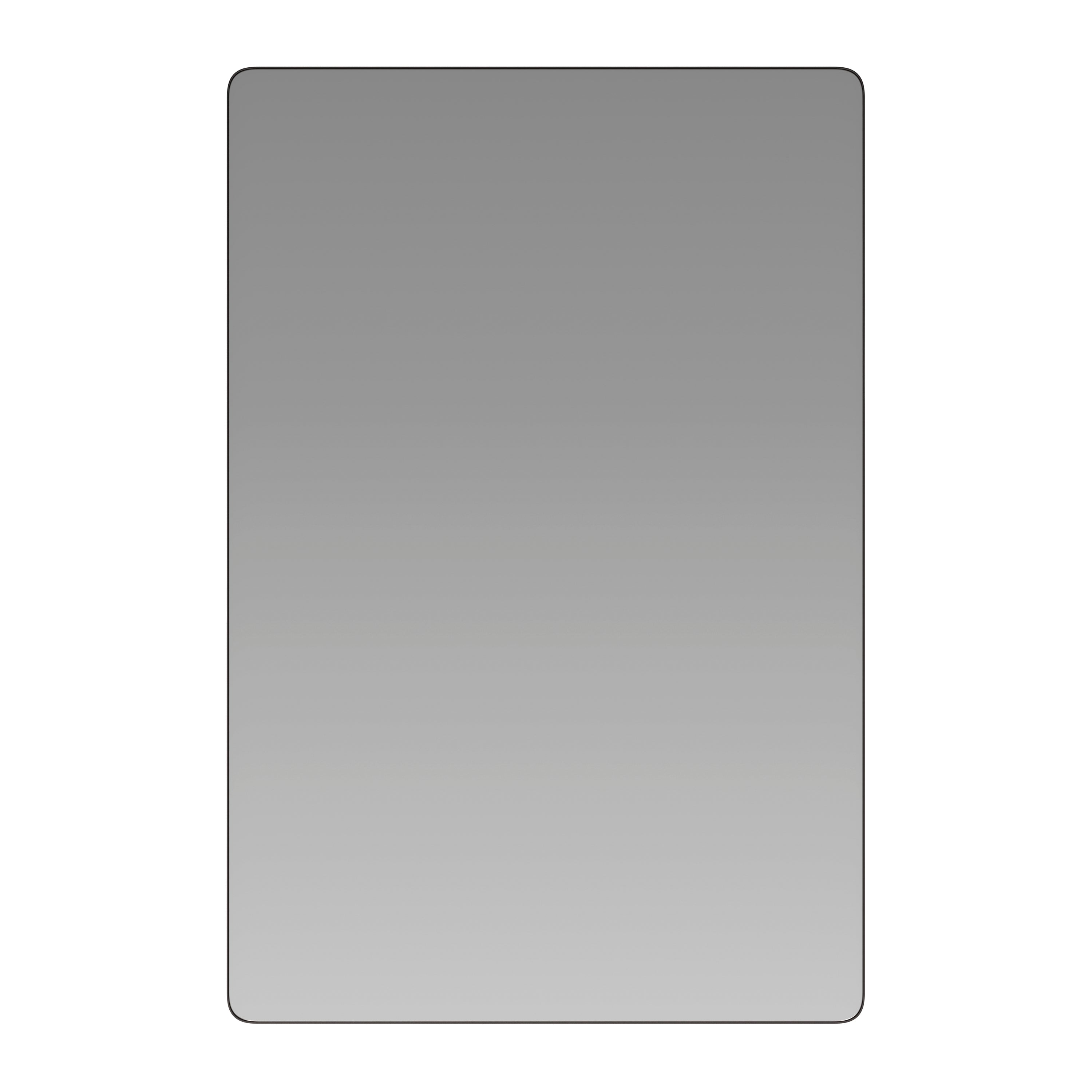 Susan 24" x 36" Decorative Wall Mirror - Rounded Corners, Bathroom & Living Room Glass Mirror Hangs Horizontal Or Vertical, Black
