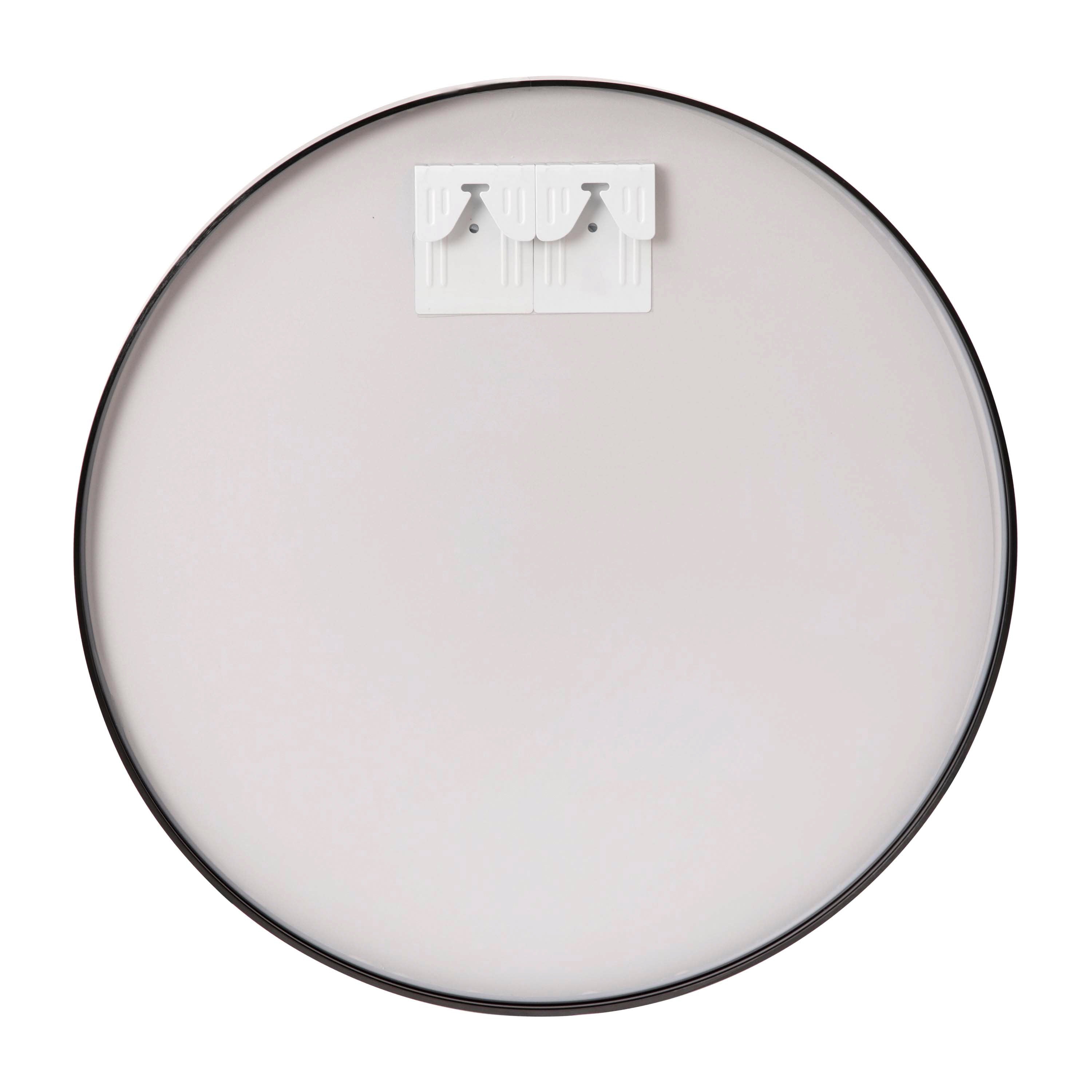 Julianne 36" Round Black Metal Framed Wall Mirror - Large Accent Mirror for Bathroom, Vanity, Entryway, Dining Room, & Living Room