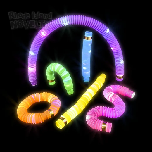 8" Light-Up Fidget Tube,Pack of 12