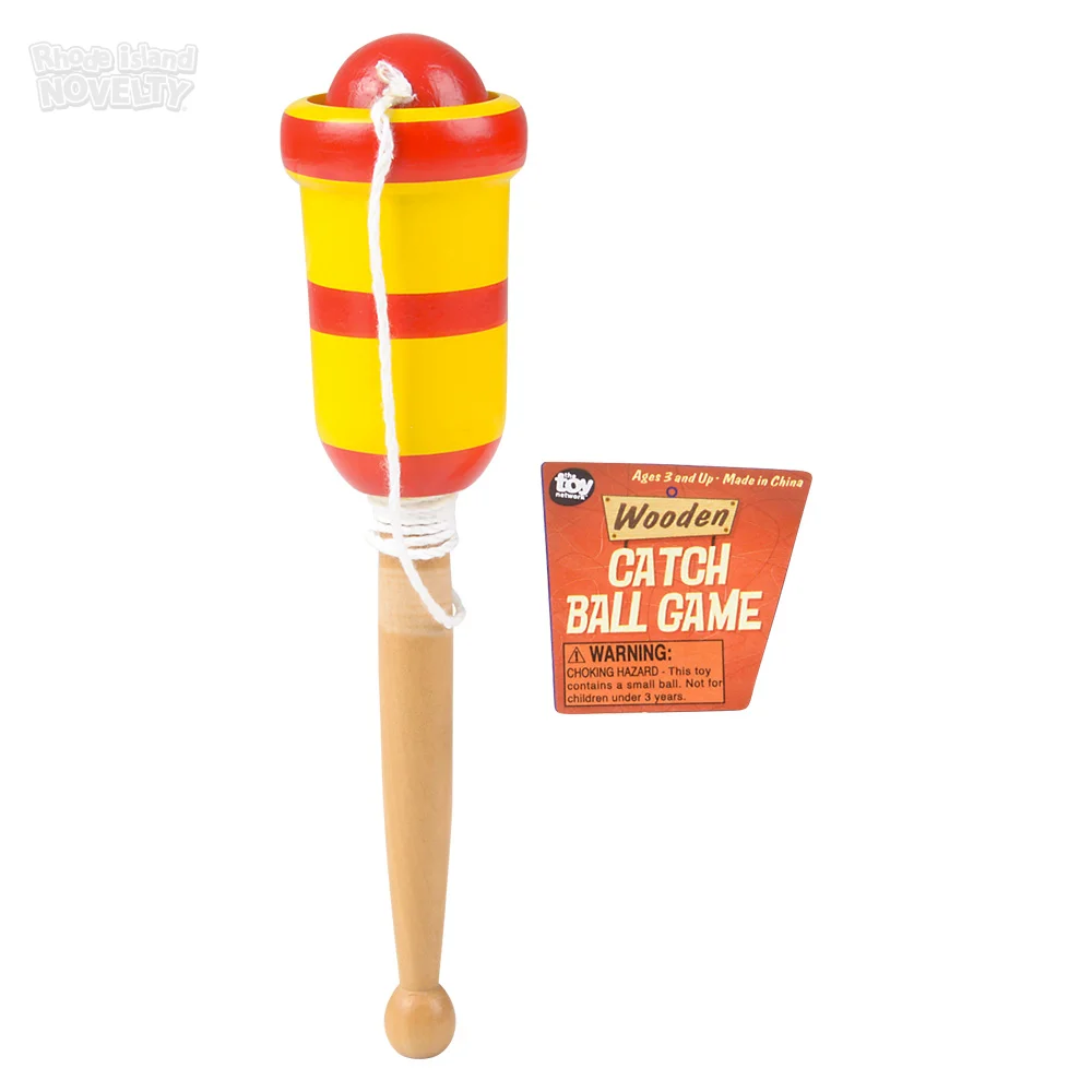 7.5" Wooden Catch Ball Game,Pack of 12