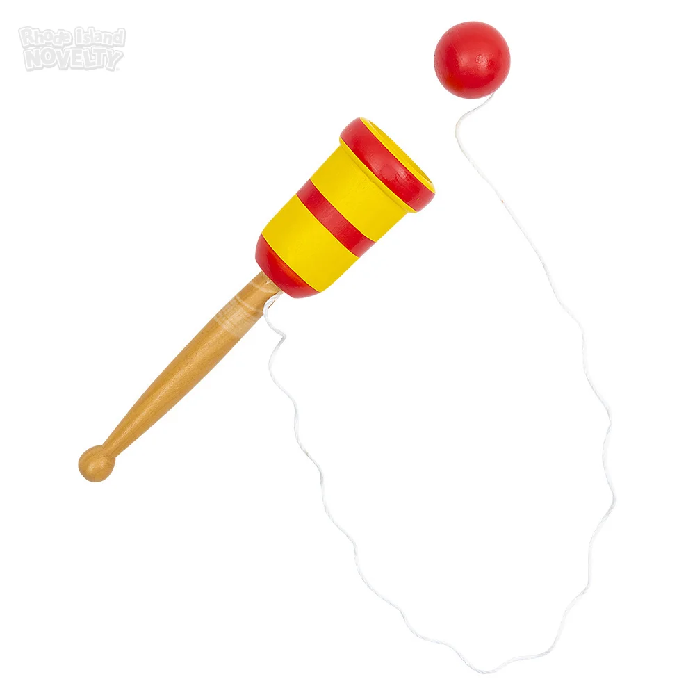 7.5" Wooden Catch Ball Game,Pack of 12