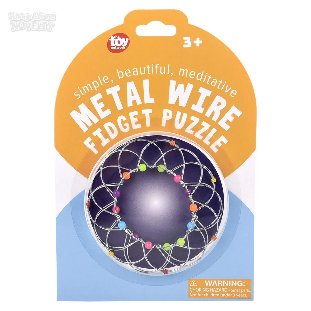 Metal Wire Fidget Puzzle 4",Pack of 12