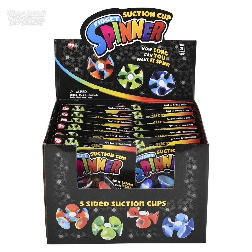 3" Suction Cup Fidget Spinner,Pack of 12