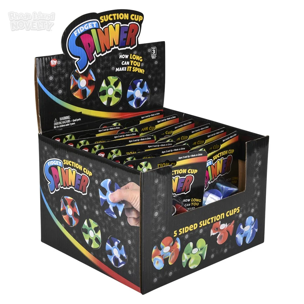 3" Suction Cup Fidget Spinner,Pack of 12
