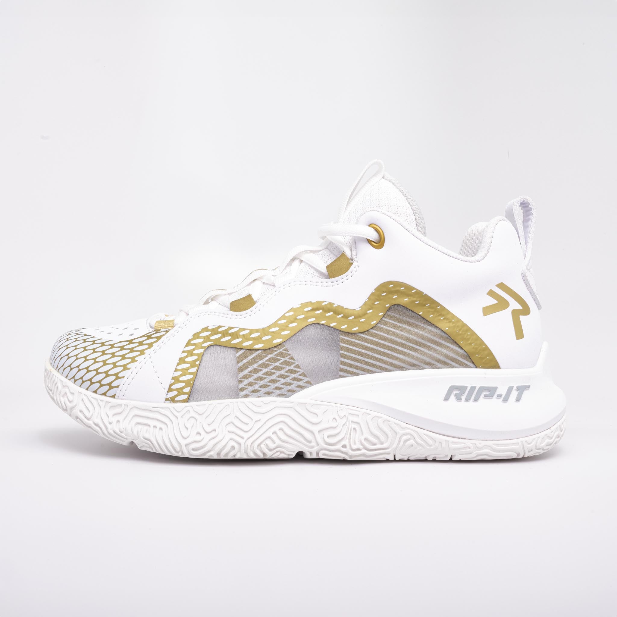 RIP-IT Women’s Future Volleyball Shoe - Size 13 - White/Gold