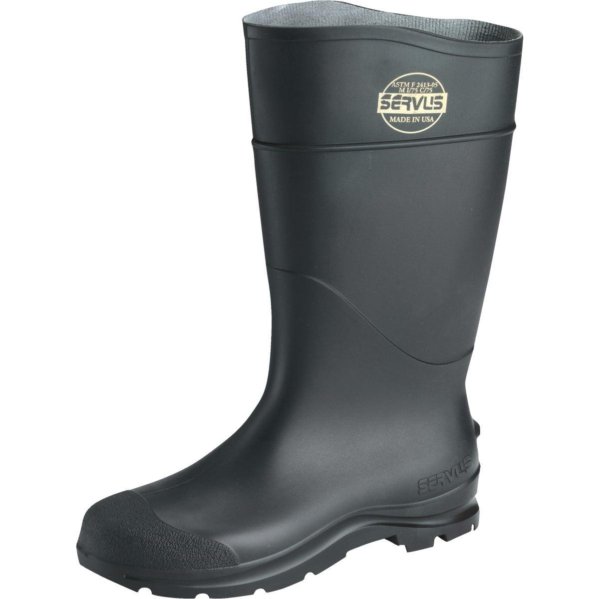 Servus Men's Size 13 Black Steel Toe PVC Rubber Boot