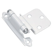 Amerock White 3/8 In. Self-Closing Inset Hinge, (2-Pack)