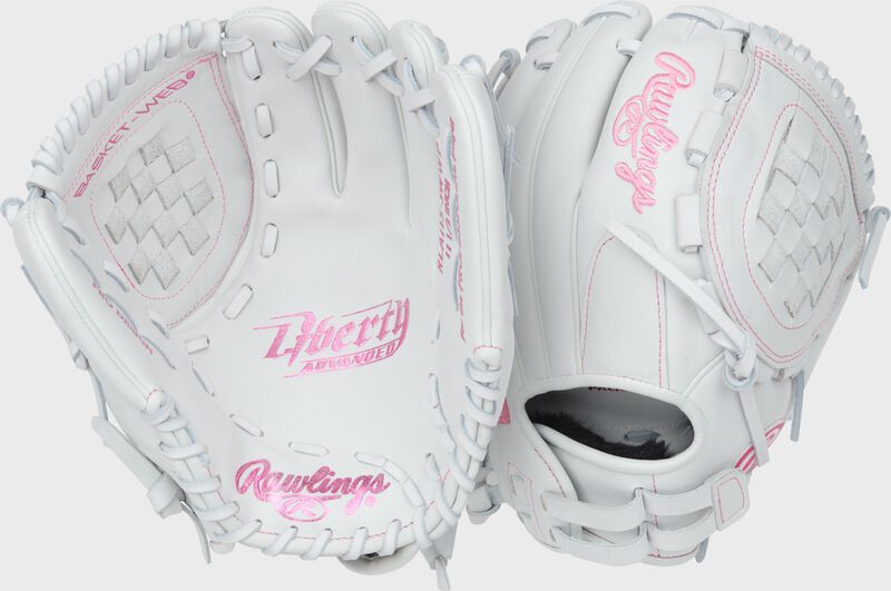 Rawlings Liberty Advanced 11.5-Inch Sofball Glove  - Right Hand Thrower - White/Pink