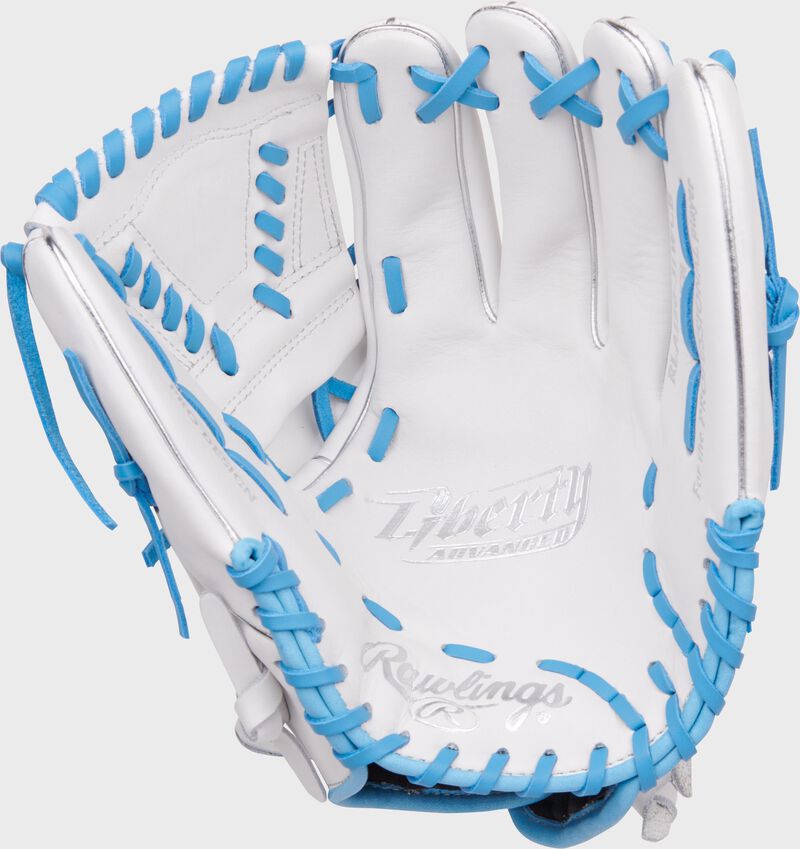 Rawlings Liberty Advanced 12-Inch Sofball Glove  - Left Hand Thrower - White/Columbia Blue