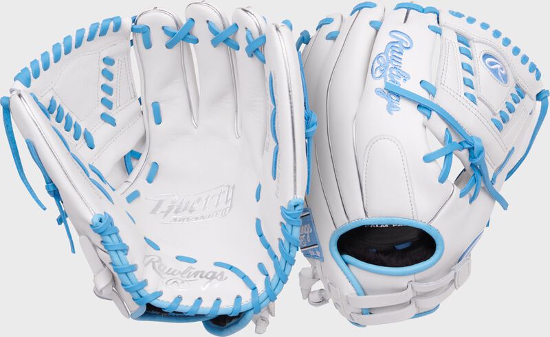 Rawlings Liberty Advanced 12-Inch Sofball Glove  - Left Hand Thrower - White/Columbia Blue