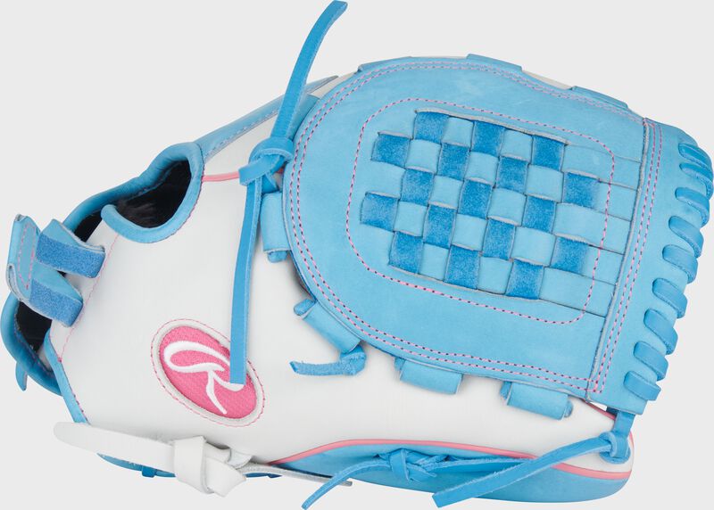 Rawlings Liberty Advanced 12.5-Inch Sofball Glove  - Right Hand Thrower - White/Columbia Blue