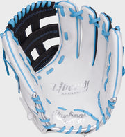 Rawlings Liberty Advanced 12.25-Inch Sofball Glove  - Left Hand Thrower - White/Black Speedshell