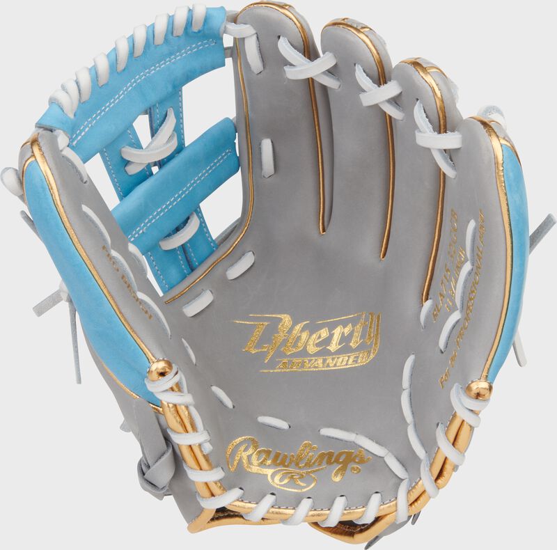 Rawlings Liberty Advanced 11.75-Inch Sofball Glove  - Right Hand Thrower - Gray/Columbia Blue