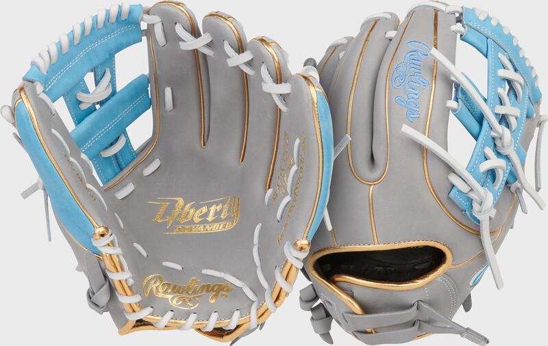Rawlings Liberty Advanced 11.75-Inch Sofball Glove  - Right Hand Thrower - Gray/Columbia Blue
