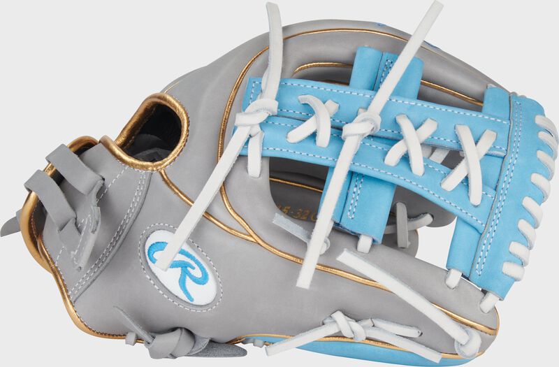 Rawlings Liberty Advanced 11.75-Inch Sofball Glove  - Right Hand Thrower - Gray/Columbia Blue